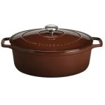 Chasseur - cocotte ovale en fonte �maill�e 33cm marron puc473379