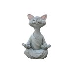 Chat figurine, méditation yoga chat heureux, zen chat pose détendue sculpture pour la maison extérieure ... Chat figurine, méditation yoga chat heureux, zen chat pose détendue sculpture pour la maison extérieure ...