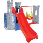 Purline - ch�teau pour enfants en plastique avec toboggan et balan�oire ensemble castle slide et balan�oire ...