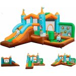 Chteau gonflable 6 en 1 pour enfants avec toboggan, trampoline jeu boxe, aire de jeux gonflable pingouin ...