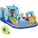 Chteau gonflable enfant - trampoline, toboggans, piscine, mur d'escalade, panier, pistolets eau, gonfleur, ...