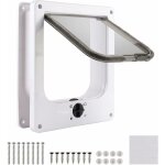Chatire pour chat intrieur blanc magntique, porte chat 27 23, 5 5, 5 cm, trappe chat 4 voies d'accs, ...