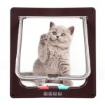 Chatière pour chat avec magnétique à 4 voies, 19 x 20cm, porte pour animaux de compagnie pour chats et ... Chatière pour chat avec magnétique à 4 voies, 19 x 20cm, porte pour animaux de compagnie pour chats et ...