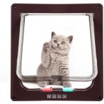 Chatière pour chat avec magnétique à 4 voies, 23, 5 x 25cm, porte pour animaux de compagnie pour chats ... Chatière pour chat avec magnétique à 4 voies, 23, 5 x 25cm, porte pour animaux de compagnie pour chats ...