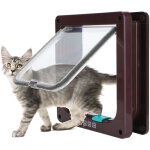 Sjlerst - chatière pour chat avec magnétique à 4 voies, porte pour animaux de compagnie pour chats et ... Sjlerst - chatière pour chat avec magnétique à 4 voies, porte pour animaux de compagnie pour chats et ...