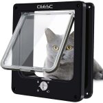 Chatire magntique pour chat avec serrure rotative  4 voies pour chats, chatons (noir moyen)