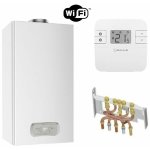 Chaffoteaux - chaudi�re gaz basnox inoa nox 25 kw / chemin�e compl�te (douilles + dosseret) avec thermostat ...