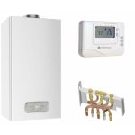 Chaffoteaux - chaudi�re gaz basnox inoa nox 25 kw / chemin�e compl�te (douilles + dosseret) avec thermostat ...