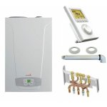Chappee - chaudi�re gaz condensation initia + duo chapp�e 25 kw compl�te (ventouse + douilles + dosseret) ...