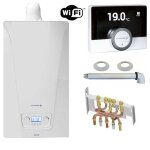 Chappee - chaudire gaz murale condensation accea chappe 25 kw complte (ventouse + douilles + dosseret) ...
