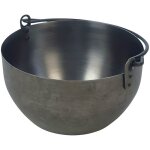 Chaudron marmite de cuisson en acier inoxydable coloris gris - 50 x 26 cm