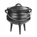 Dema - chaudron marmite en fonte 6 litres à poser ou à suspendre barbecue Dema - chaudron marmite en fonte 6 litres à poser ou à suspendre barbecue
