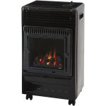 Chauffage d'appoint  gaz ektor fire - intrieur - brleur inox infra bleu effet feu de chemine - 3 ...