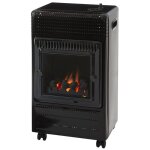 Chauffage d'appoint � gaz ektor fire - int�rieur - br�leur inox infra bleu effet feu de chemin�e - 3 ...