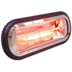 Chauffage lectrique infrarouge fibre de carbone 2000w int. et ext. kekai top design 46x19x7, 5 cm suspendu ...