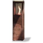 Chauffage ext�rieur pob faro qube en acier corten � pellets