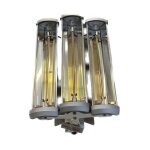 Chauffage infrarouge 4500w court blanc 450x300x170mm 230 - 400v reflecteur argent pour tertiaire interieur ...