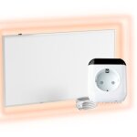Chauffage mural infrarouge avec thermostat [tlcommande + contrle wifi] ? radiateur mural  infrarouge ...