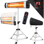 Kesser - chauffage radiant infrarouge chauffage radiant de terrasse 2500w avec tlcommande incl. housse ...