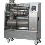 Chauffage radiateur fioul professionnel mobile radiant infrarouge 10, 4 kw motif en acier inoxydable ...