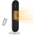 Chauffage soufflant oscillant 1200 / 2000 w - homcom - mini radiateur c�ramique ptc - t�l�commande incluse ...