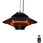 Chauffage de terrasse 1500w ? radiateur suspendu, �l�ment en carbone - t�l�commande incluse