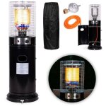 Chauffage de terrasse � gaz 11 kw avec tube en verre et couvercle
