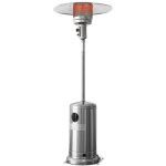 Chauffage de terrasse au gaz 13kw en inox avec roues Chauffage de terrasse au gaz 13kw en inox avec roues
