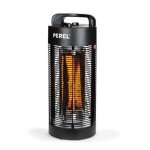 Chauffage de terrasse mobile, 1200 w, carbone, avec protection anti - basculement, 2 niveaux de chauffe, ...
