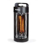 Chauffage de terrasse mobile, 1200 w, carbone, avec protection anti - basculement, 2 niveaux de chauffe, ...