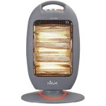 Radiateur halog�ne �lectrique 1200w niklas corps en abs gris oscillant. s�curit� anti - bascule