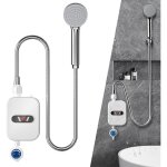 Chauffe - eau instantan� 3500w 220v ? affichage led ? flexible et pommeau de douche inclus ? pour salle ...