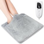 Chauffe - pieds et coussin chauffant �lectrique 2 en 1, coussin chauffant 40x40 cm avec 6 niveaux de ...