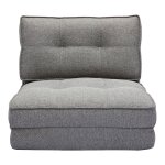 Miliboo - chauffeuse 1 place convertible en tissu gris chin� sally