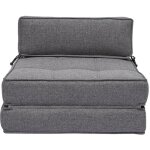 Chauffeuse 1 place convertible en tissu gris katy Chauffeuse 1 place convertible en tissu gris katy