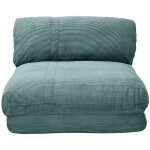 Miliboo - chauffeuse 1 place convertible en tissu velours ctel vert cladon spencer