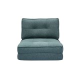 Miliboo - chauffeuse 1 place convertible en tissu vert de gris sally