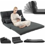 Chauffeuse 2 personnes pliable en velours dossier réglable en 6 positions de 90 ° à 180 ° avec 2 oreillers, ... Chauffeuse 2 personnes pliable en velours dossier réglable en 6 positions de 90 ° à 180 ° avec 2 oreillers, ...