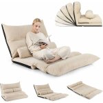 Relax4life - chauffeuse 2 personnes pliable en velours glac� dossier r�glable de 90 � � 180 � avec 2 ...