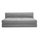 Miliboo - chauffeuse 2 places convertible en tissu gris clair katy