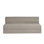 Miliboo - chauffeuse 2 places convertible en tissu taupe katy