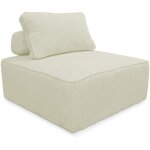 Sweeek - chauffeuse pour canap� modulable velours c�tel� velours c�tel� cr�me