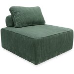 Sweeek - chauffeuse pour canap� modulable velours c�tel� velours c�tel� vert