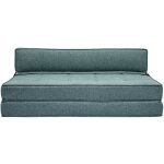 Miliboo - chauffeuse convertible 2 places en tissu vert de gris katy