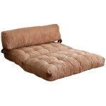 Cotecosy - chauffeuse 2 places convertible 120 cm en velours c�tel� camel - neora