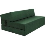 Fdm - chauffeuse convertible moderne vert fonc 14 cm x 121 cm x 204 cm - fabrication europenne
