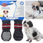 Trixie chaussettes pour chien anti - d�rapant m - l 2 pi�ces gris