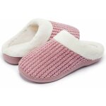 Chaussons pantoufle femme freosen - mousse  mmoire - doublure laineux - semelle antidrapante - rose ...