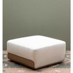 Chehoma - grand pouf blanc bouclettes patagonia 84x81x43cm