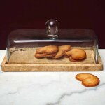 Plateau avec cloche rectangulaire 13x28cm